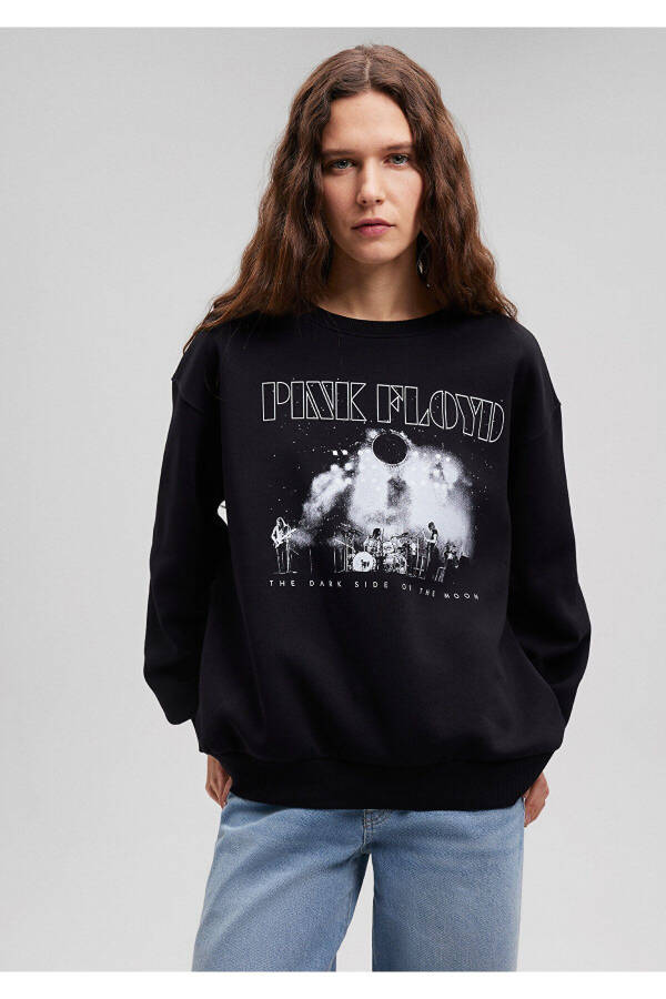 Pink Floyd Baskılı Siyah Sweatshirt 1S10113-900 - 23