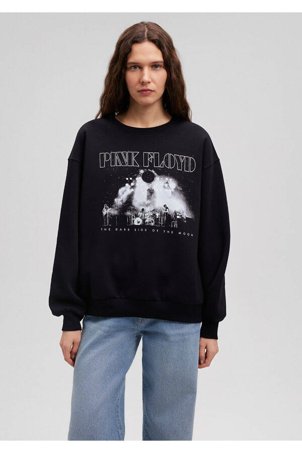 Pink Floyd Baskılı Siyah Sweatshirt 1S10113-900 - 24