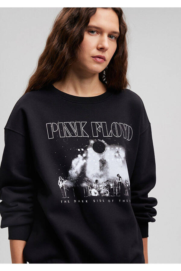 Pink Floyd Baskılı Siyah Sweatshirt 1S10113-900 - 15