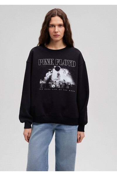 Pink Floyd Baskılı Siyah Sweatshirt 1S10113-900 - 10