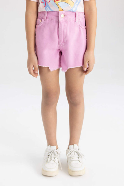 Pink Girls' Jean Shorts - 4