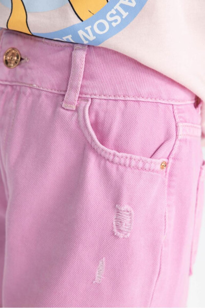 Pink Girls' Jean Shorts - 5