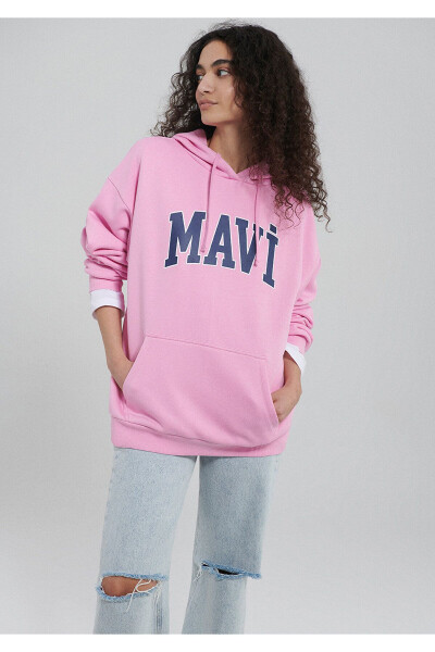 Pink Hoodie with Logo Print 1600361-71038 - 23