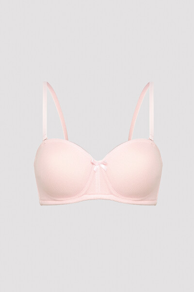 Pink Push-Up Underwire Non-Padded Lotus Bra - 8