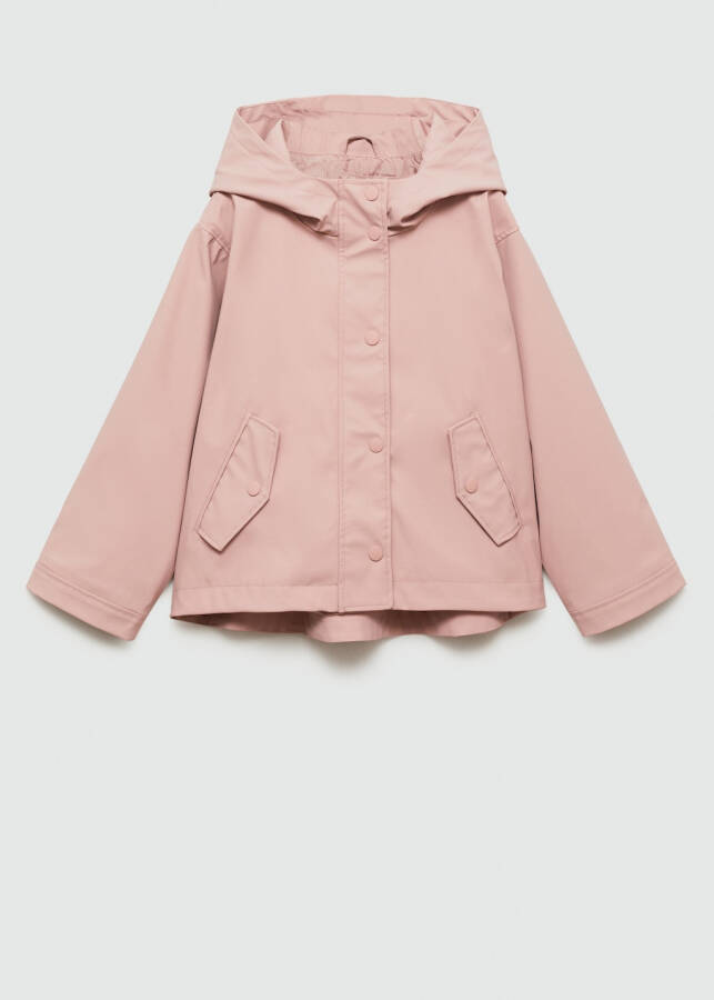 Pink quilted, waterproof hooded parka - 2