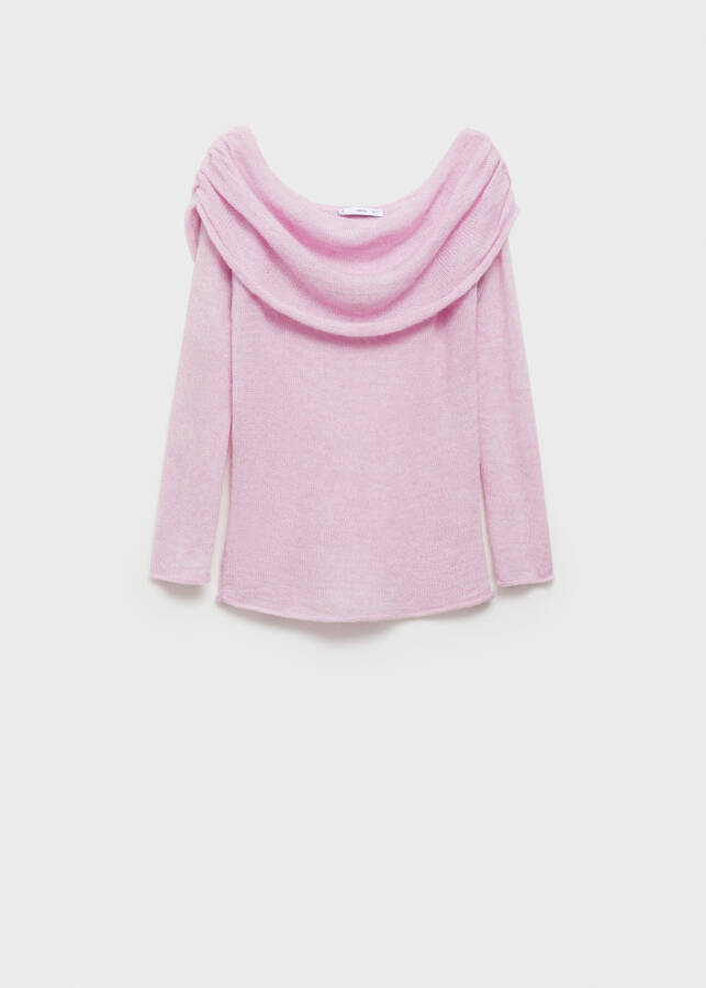 Pink sweater with ruffle details - 9