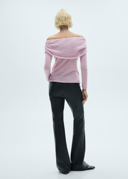 Pink sweater with ruffle details - 12