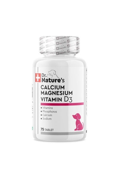 Пищевая добавка для собак Dr. Natures Calcium Magnesium для поддержки суставов (75 таблеток) - 9