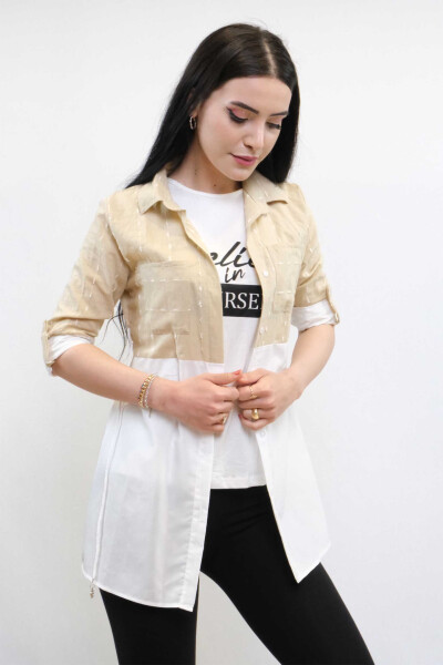 Pit Pit Pattern Double Suit Beige - 3