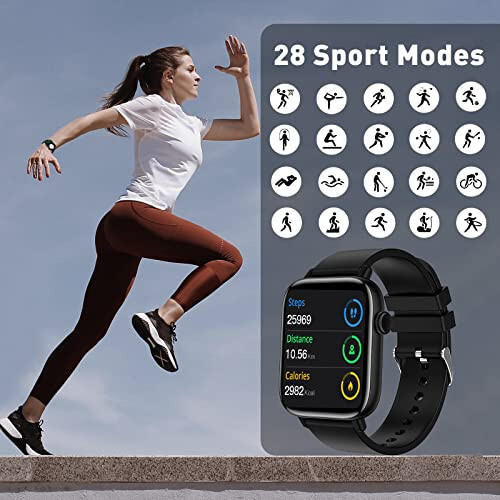 PJYUBVOR 1.90'' with Smart Watch(Answer/Make Calls),Smart Fitness Tracker Watches for Android/iOS Phones,Bluetooth Call and Text Message/Sleep Monitor/Heart Rate/Android Smartwatch for Women Men - 4