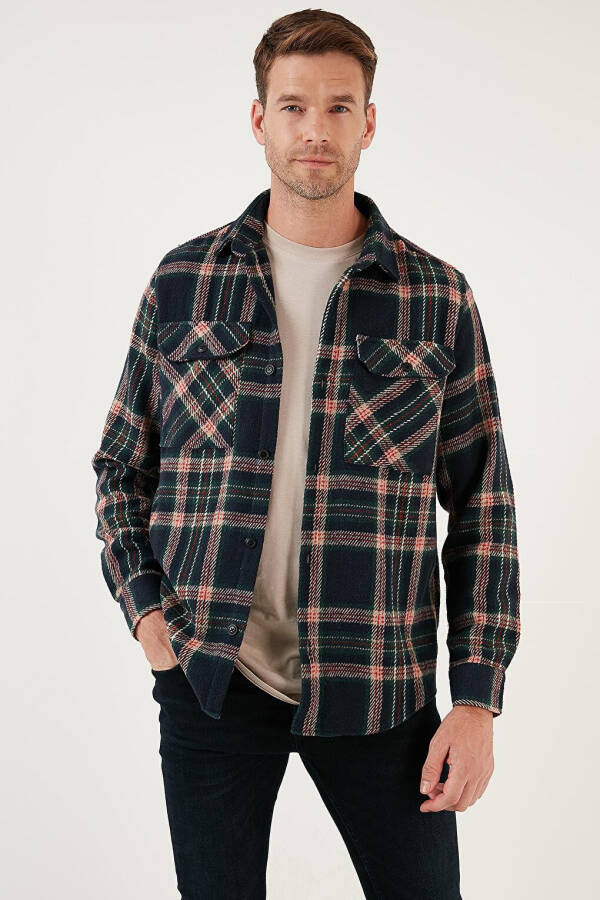 Plaid Double Pocket Regular Fit Winter Lumberjack Shirt CF24W127159 - 2