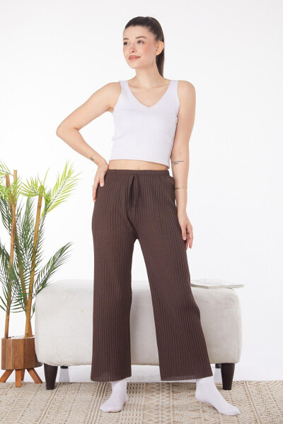 Plain Medium Women's Brown Sweatpants - 25855 - 1