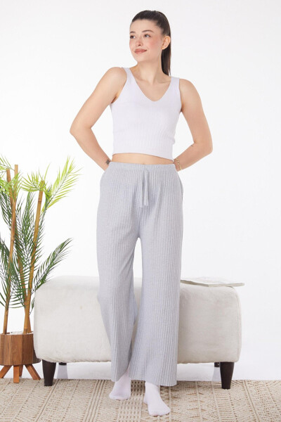 Plain Medium Women's Grey Pajama Bottoms - 25855 - 8