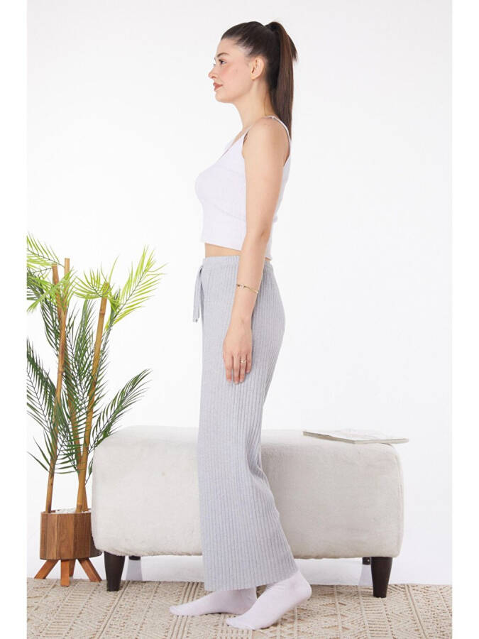 Plain Medium Women's Grey Pajama Bottoms - 25855 - 4