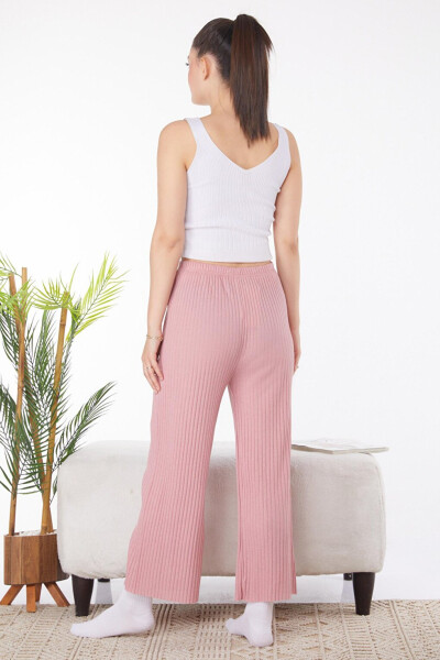 Plain Medium Women's Pink Sweatpants - 25855 - 4