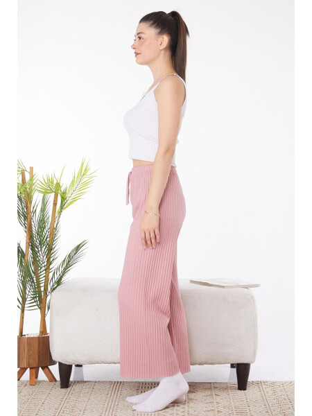 Plain Medium Women's Pink Sweatpants - 25855 - 3