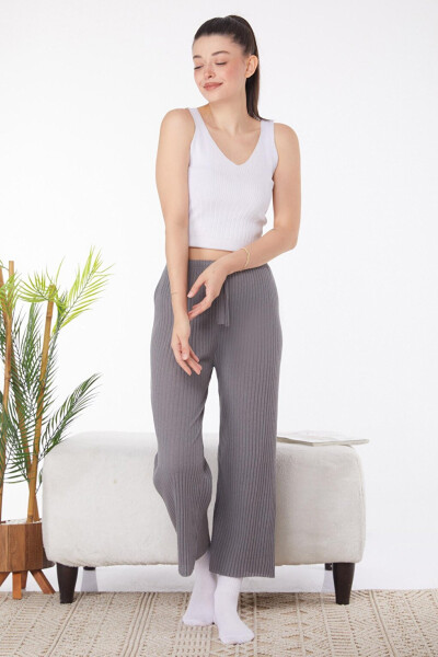 Plain Mid Women's Anthracite Sweatpants - 25855 - 2