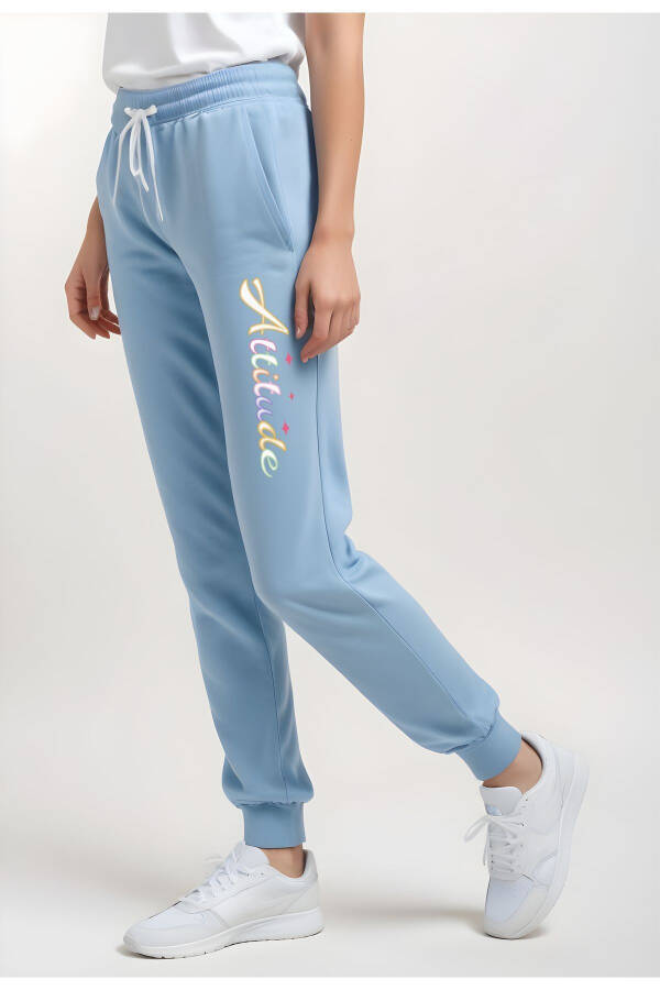 Plain Printed Girls' Sweatpants - 2