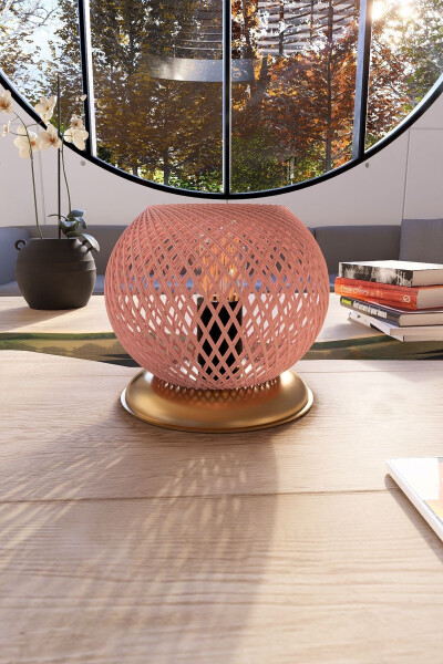 Plastic Gold Sphere Lampshade Powder Ball Lighting - 1