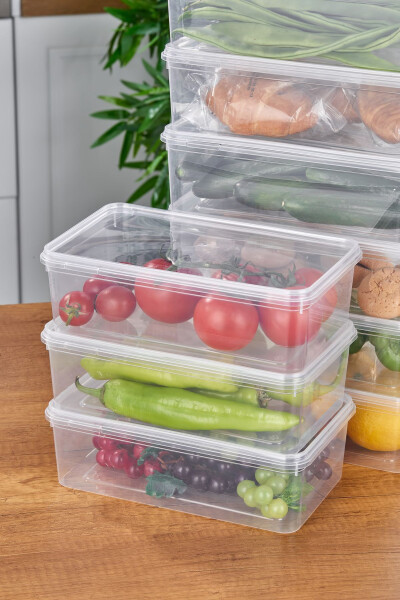 Plastic Storage Container 2 Lt 10 Pieces Self-Closing Freezer Container Airtight - 6