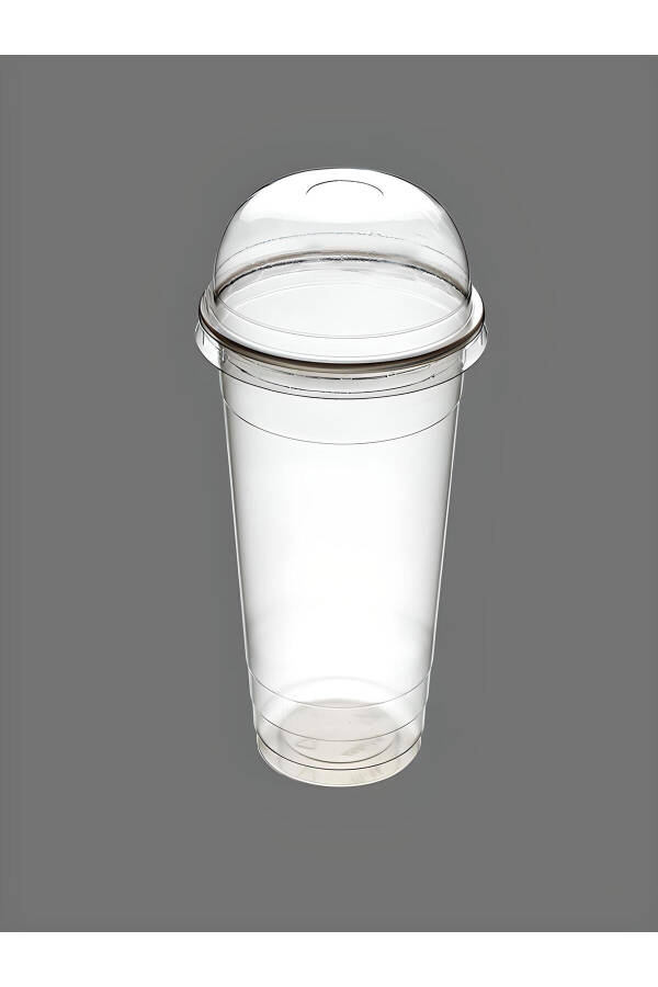 Plastic Transparent Cup with Lid Milkshake Cup Coffee Cup Cold Drink Cup 400-450ml 20 Pieces - 4