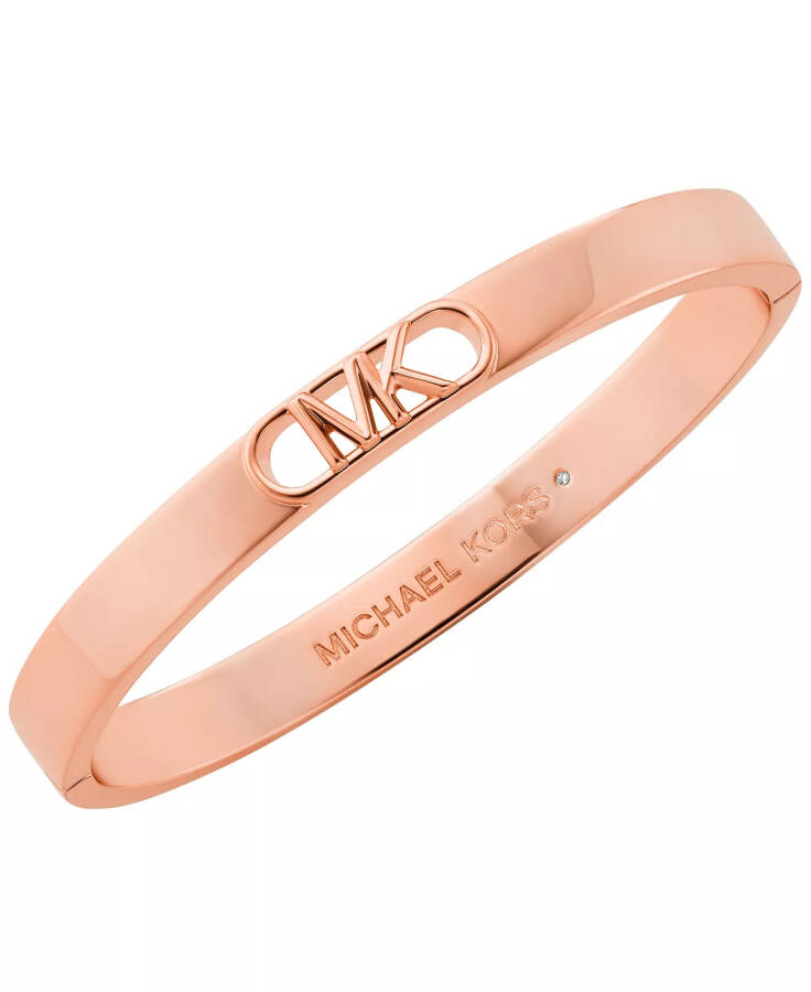 Plated Empire Link Bangle Bracelet Rose Gold - 4