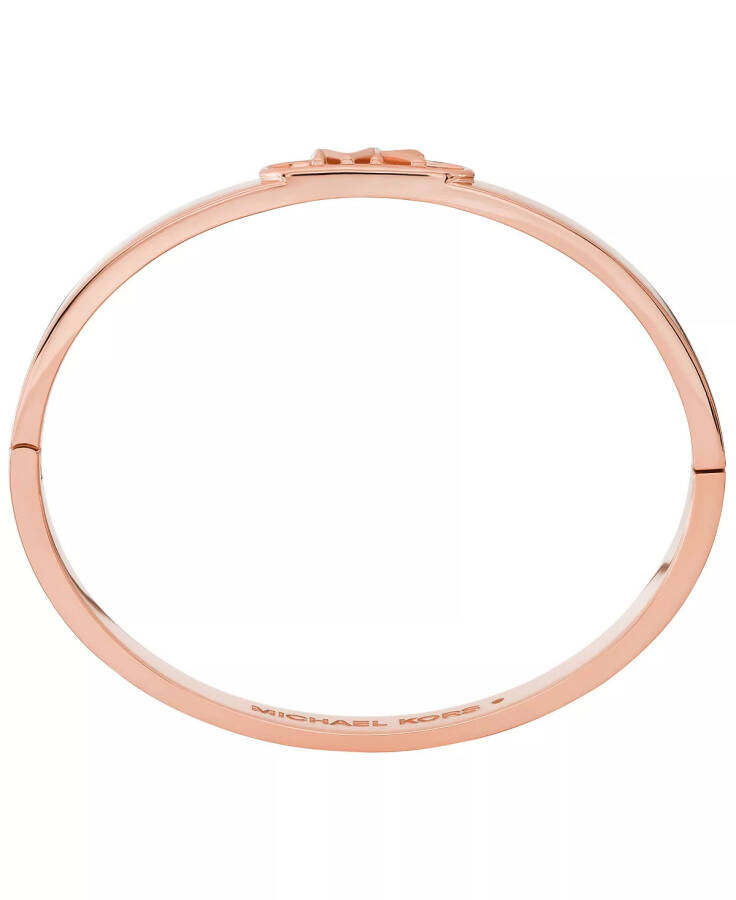 Plated Empire Link Bangle Bracelet Rose Gold - 5