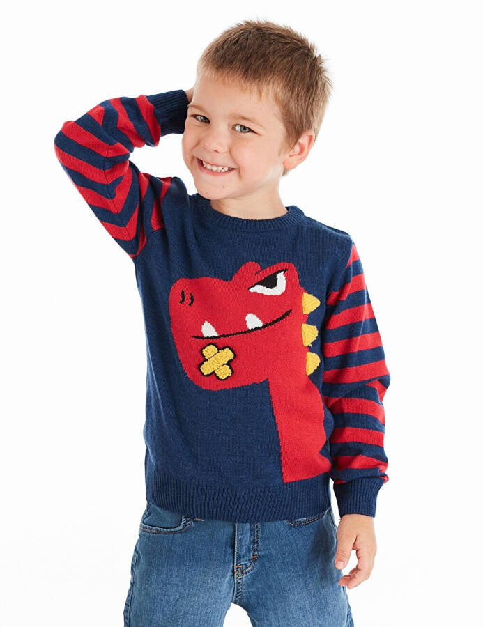 Playful Dino Boys Sweater - 6