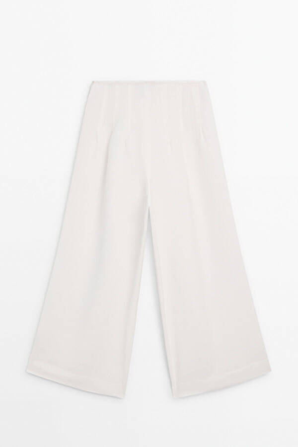 Pleated wide leg pants. - 7