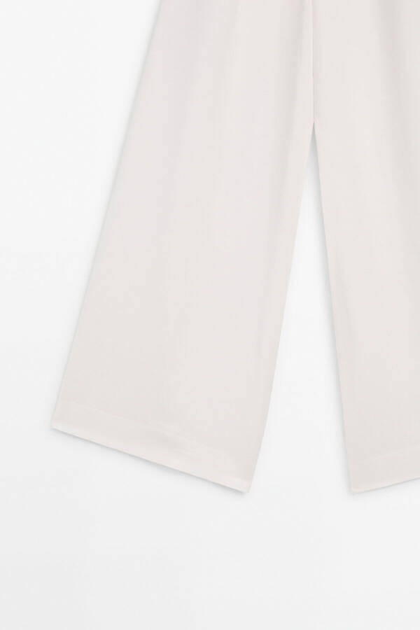 Pleated wide leg pants. - 8