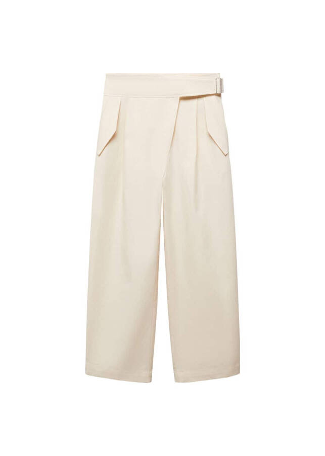 Pleated Wide-Leg Trousers - 1