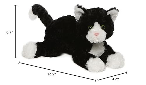 Плюшевая игрушка GUND Sebastian Tuxedo Kitten, Премиальная плюшевая игрушка для кошек от 1 года, Черно-белая, 14