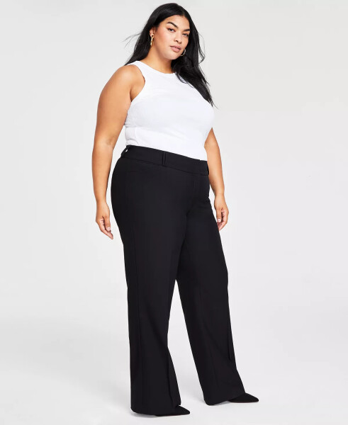 Plus and Petite Plus Size Curvy Bootcut Pants, Created for Modazone Deep Black - 3