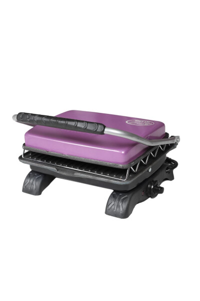 Plus Organic Cast Iron Grill & Toaster Machine Lilac Grill Attachment with Brush - 2