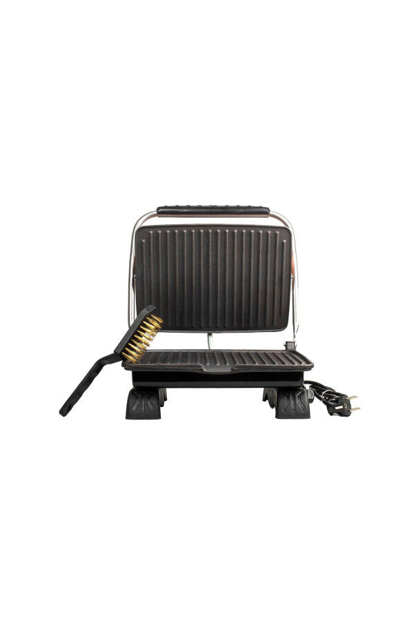 Plus Organic Cast Iron Grill & Toaster Machine Lilac Grill Attachment with Brush - 7