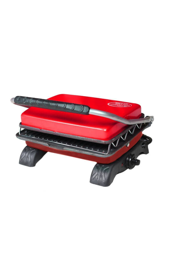 Plus Organic Cast Iron Grill & Toaster Machine Red Grill Attachment & Brush - 2