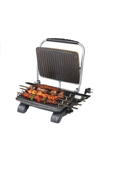 Plus Organic Cast Iron Grill & Toaster Machine Red Grill Attachment & Brush - 5