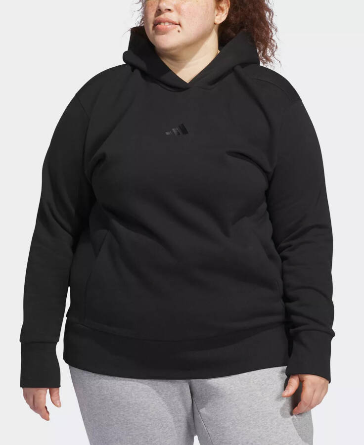 Plus Size All SZN Fleece Boyfriend Hoodie Black - 1