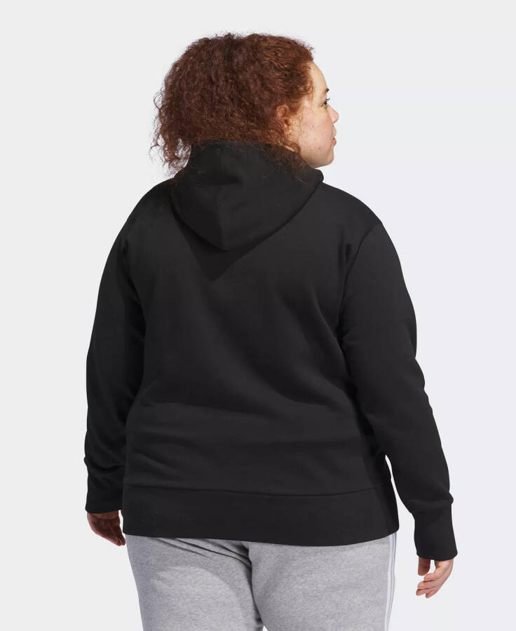 Plus Size All SZN Fleece Boyfriend Hoodie Black - 2