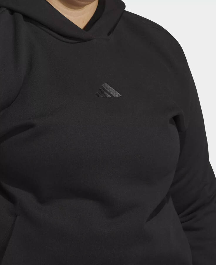 Plus Size All SZN Fleece Boyfriend Hoodie Black - 3