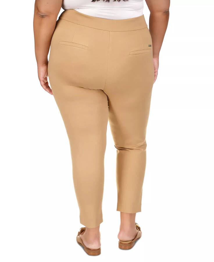 Plus Size High-Rise Pull-On Pants Dark Camel - 2