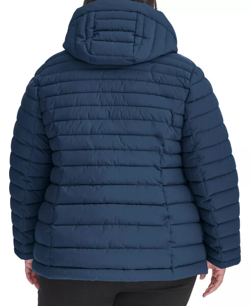 Plus Size Hooded Packable Puffer Coat, designed for Modazone. - 2