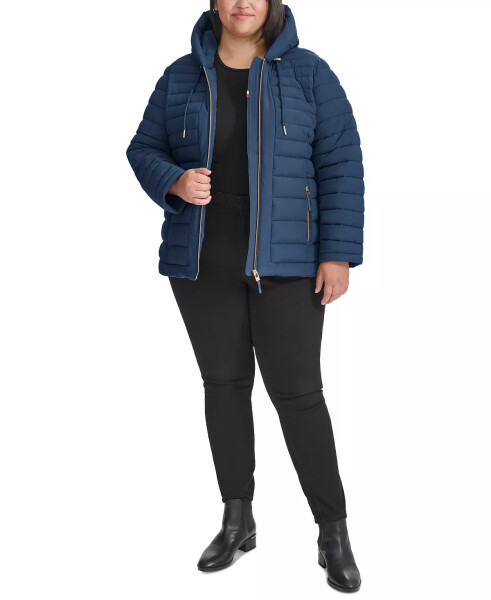 Plus Size Hooded Packable Puffer Coat, designed for Modazone. - 6