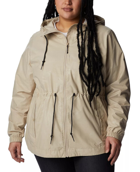 Plus Size Lillian Ridge Rain Jacket Ancient Fossil Wisterian Emboss - 1