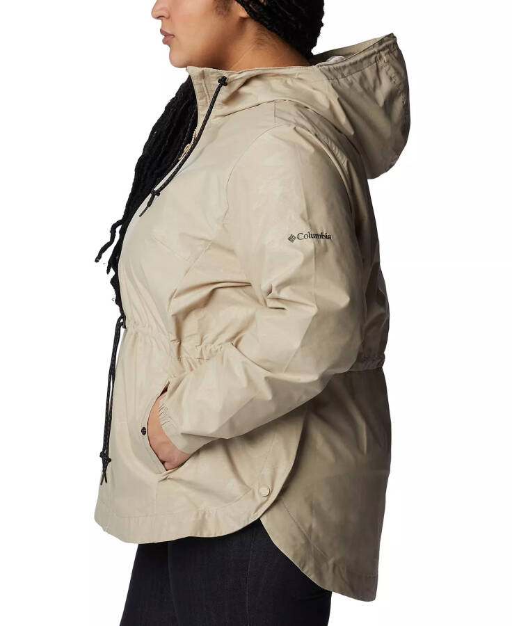 Plus Size Lillian Ridge Rain Jacket Ancient Fossil Wisterian Emboss - 3