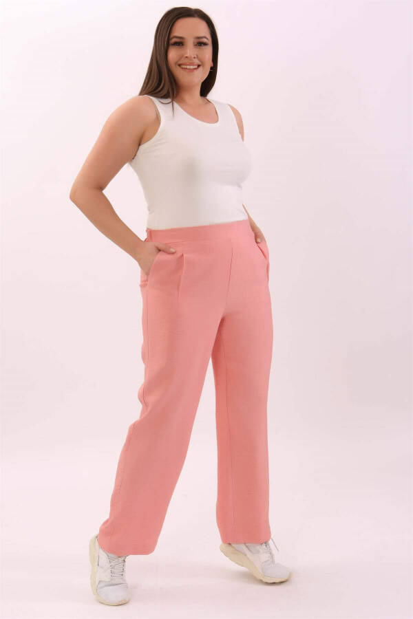 Plus Size Linen Powder Pants - 1