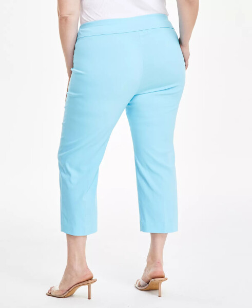 Plus Size Mid-Rise Pull-On Capri Pants, Created for Modazone Butterfly Blue - 6