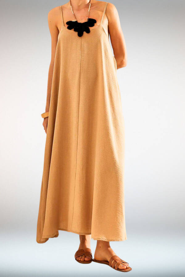 Plus Size Women's Adjustable Strap Full Length Maxi Dress - 5