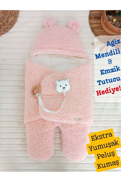 Plush Baby Swaddle Blanket with Toy Sleepsuit for Hospital Discharge Gift Wrapping - 10