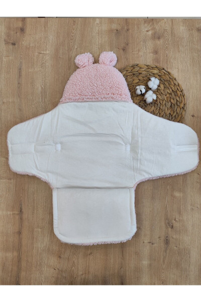 Plush Baby Swaddle Blanket with Toy Sleepsuit for Hospital Discharge Gift Wrapping - 13